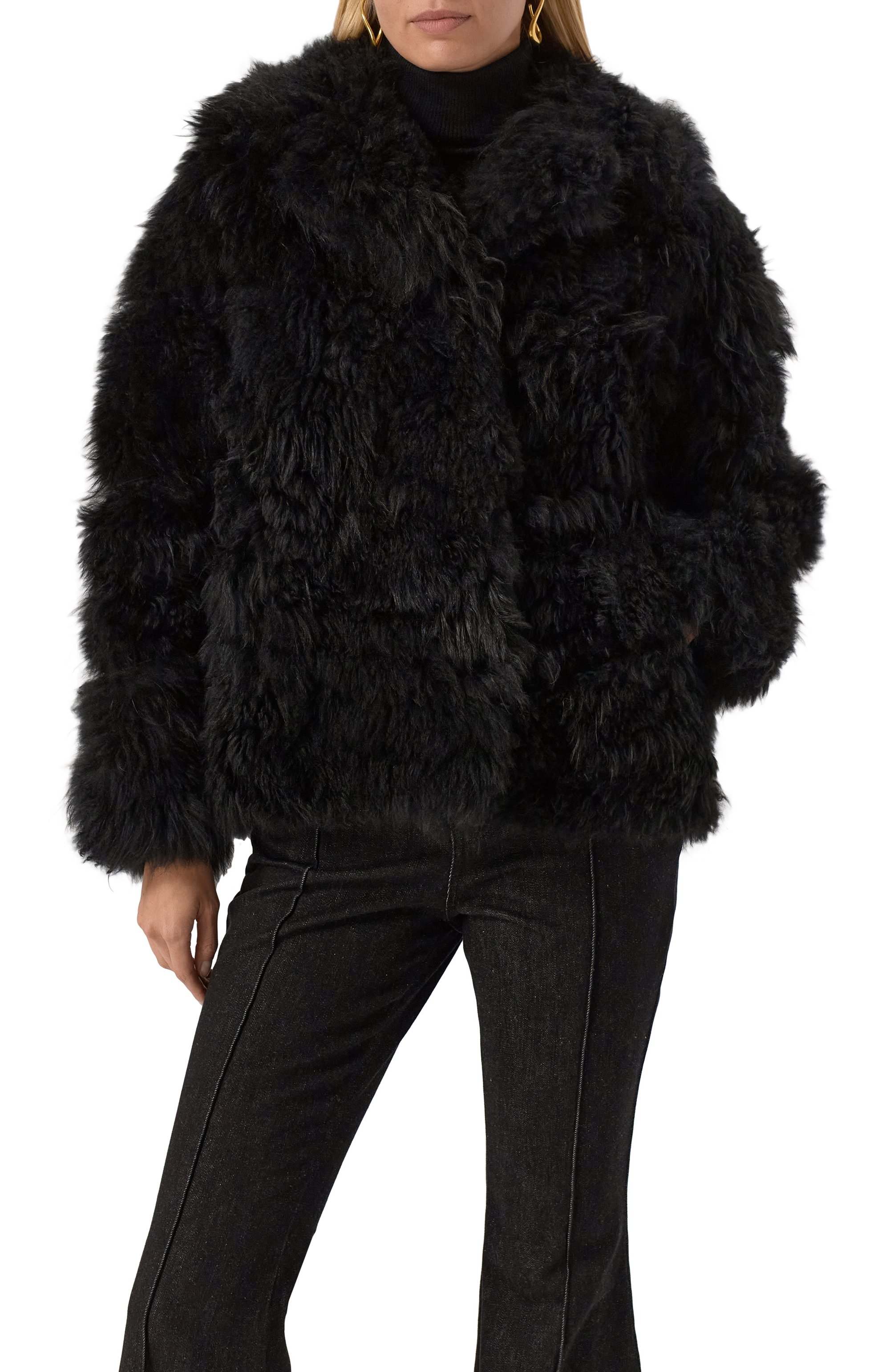 Шуба из козы SIMONETTA RAVIZZA черного цвета по цене 342500 руб., арт. F05JA361H13SP, фото 3 Шуба из козы SIMONETTA RAVIZZA, арт. F05JA361H13SP, фото 3