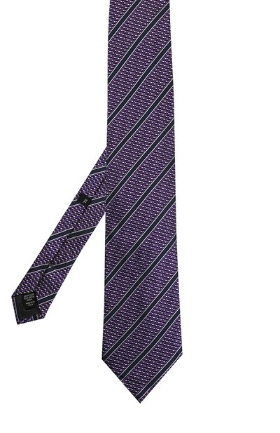 Шелковый галстук с узором ZEGNA сиреневого цвета по цене 22450 руб., арт. Z2W05/1XW, фото 2 Шелковый галстук с узором ZEGNA, арт. Z2W05/1XW, фото 2