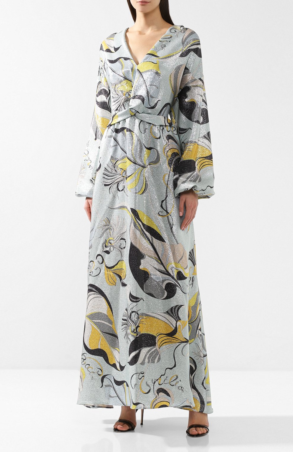 Шелковое платье EMILIO PUCCI разноцветного цвета по цене 299500 руб., арт. 9ERI60/9E722, фото 3 Шелковое платье EMILIO PUCCI, арт. 9ERI60/9E722, фото 3