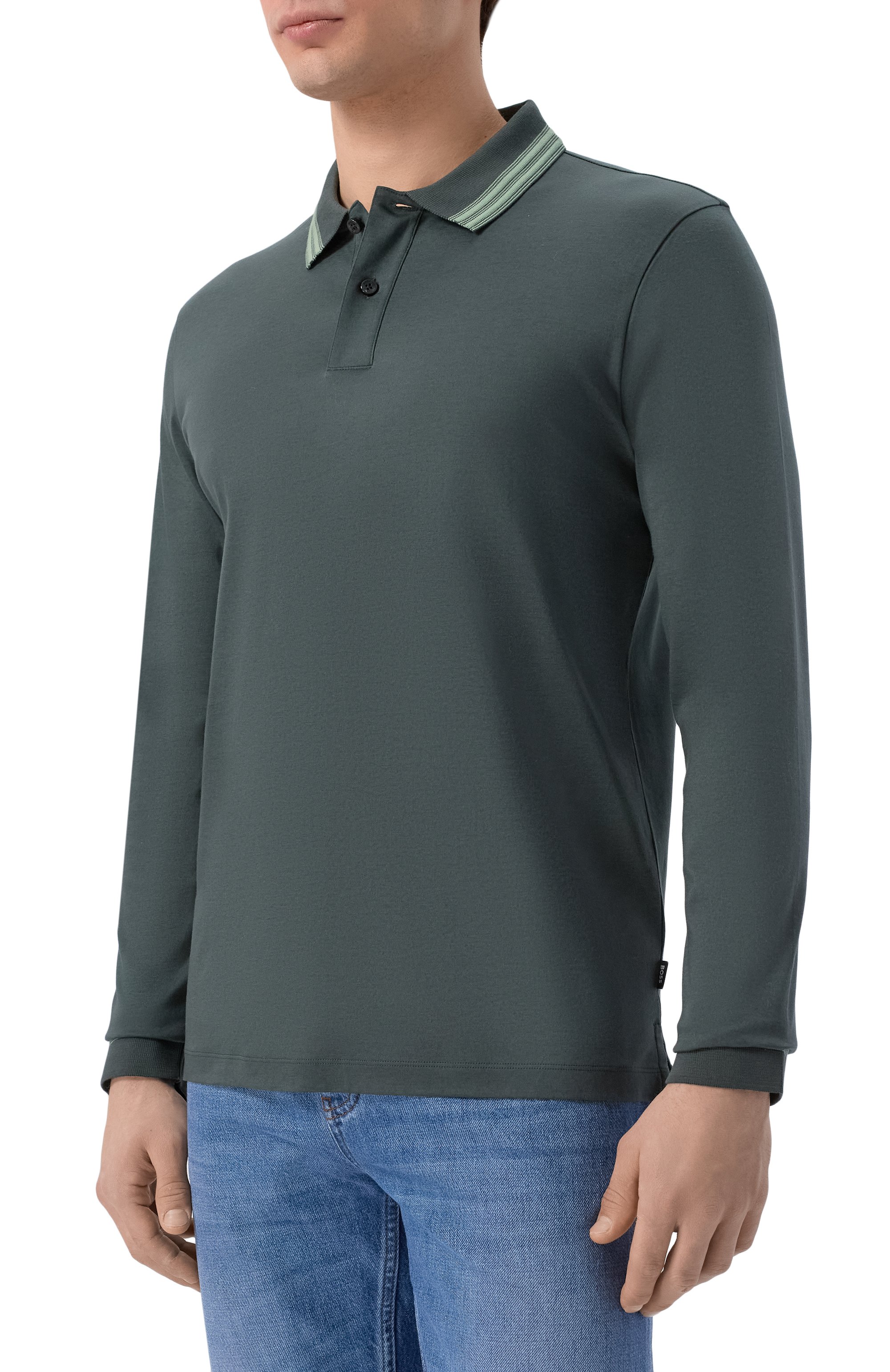 Хлопковое поло BOSS, арт. 50554530, фото 3