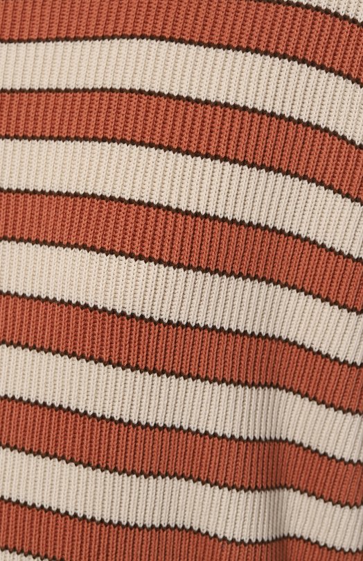 Хлопковый пуловер Brunello Cucinelli M1919B1331 Оранжевый  M1919B1331 Фото 5