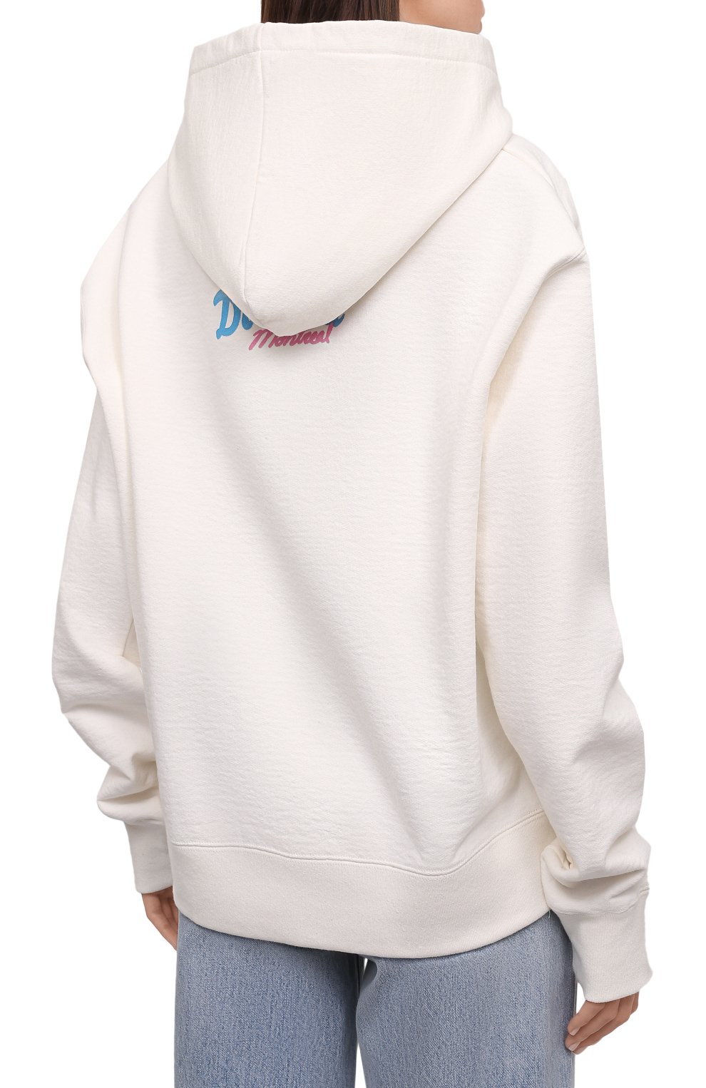 Хлопковое худи DOMREBEL молочного цвета по цене 36750 руб., арт. BUCKS/H00DIE/25SW/W, фото 4 Хлопковое худи DOMREBEL, арт. BUCKS/H00DIE/25SW/W, фото 4