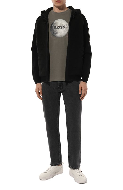Комбинированная толстовка BOSS Green Чёрный, фото 2