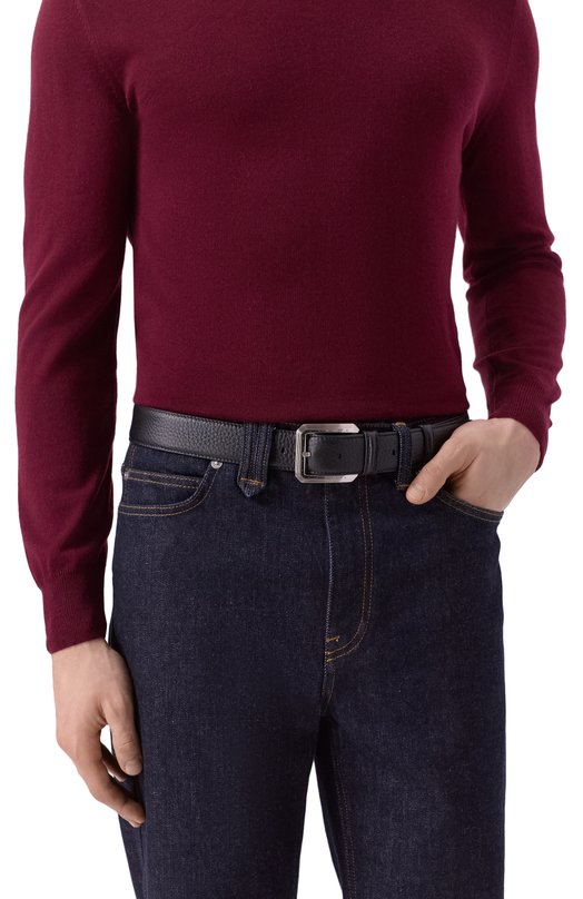 Кожаный ремень Stefano Ricci N352VD/A300P Чёрный  N352VD/A300P Фото 2