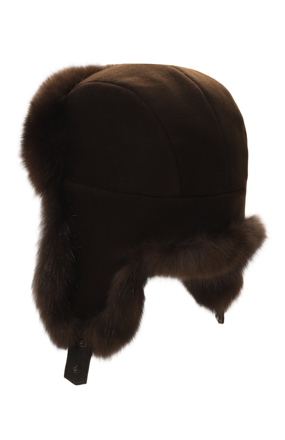 Шапка-ушанка майкл с мехом соболя FURLAND коричневого цвета по цене 370000 руб., арт. 0201414210045100022, фото 2 Шапка-ушанка майкл с мехом соболя FURLAND, арт. 0201414210045100022, фото 2