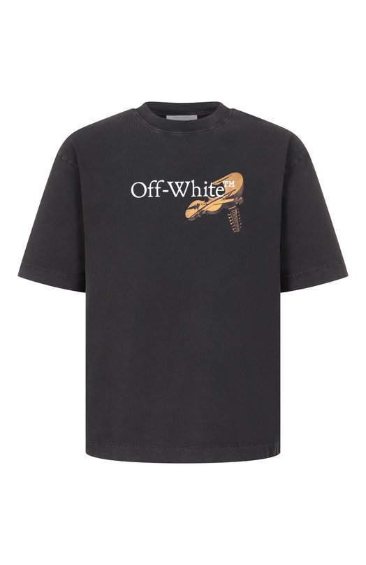 Хлопковая футболка Off-White 0MAA120F25JER00V Чёрный 0MAA120F25JER00V