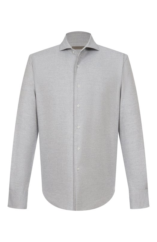 Рубашка из хлопка и кашемира Corneliani 26P156-2611629 Серый 26P156-2611629