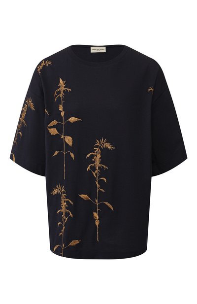 Женская хлопковая футболка DRIES VAN NOTEN, арт. 192-11179-8611