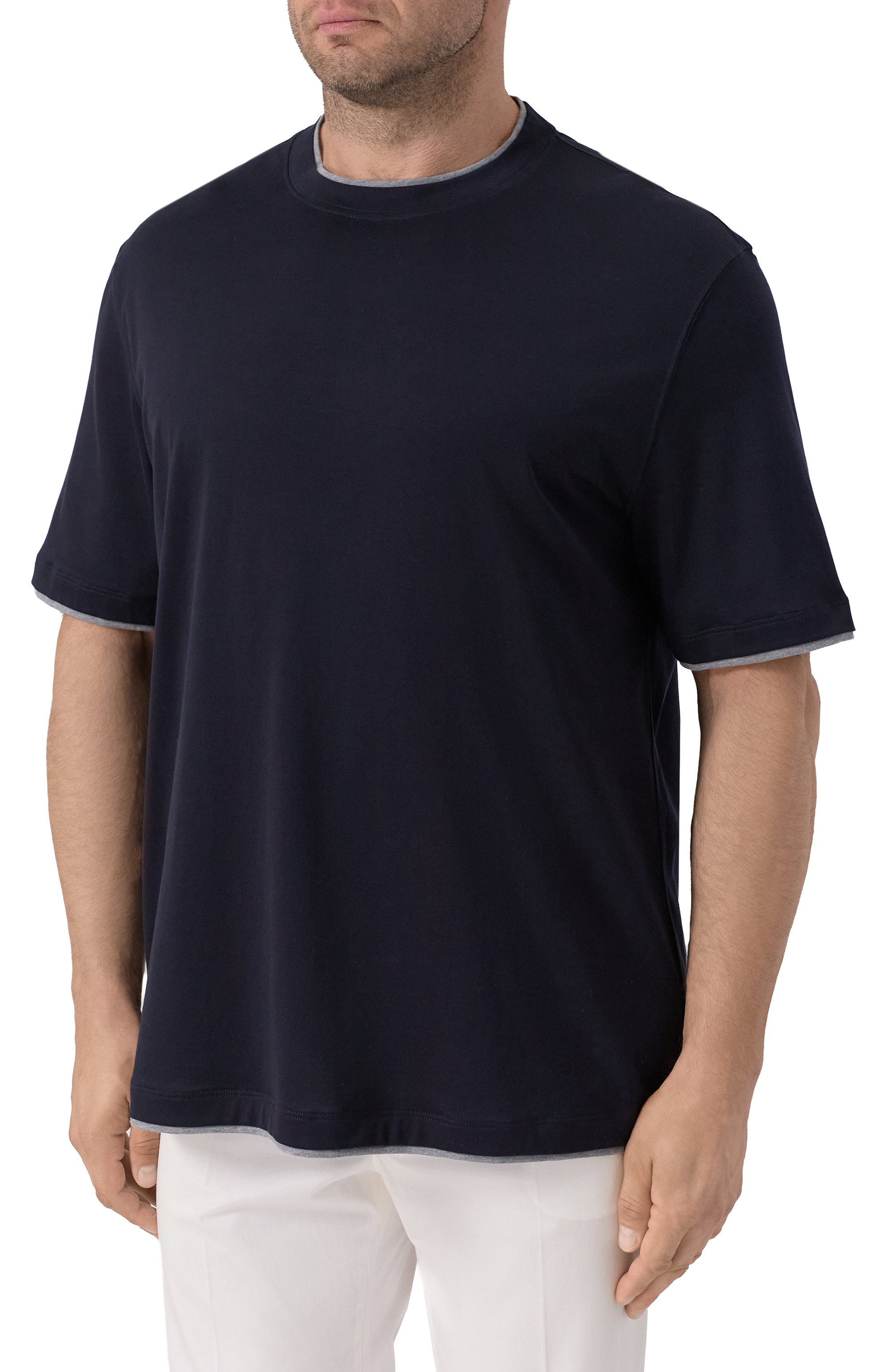 Хлопковая футболка BRUNELLO CUCINELLI, арт. M0B137427W, фото 3