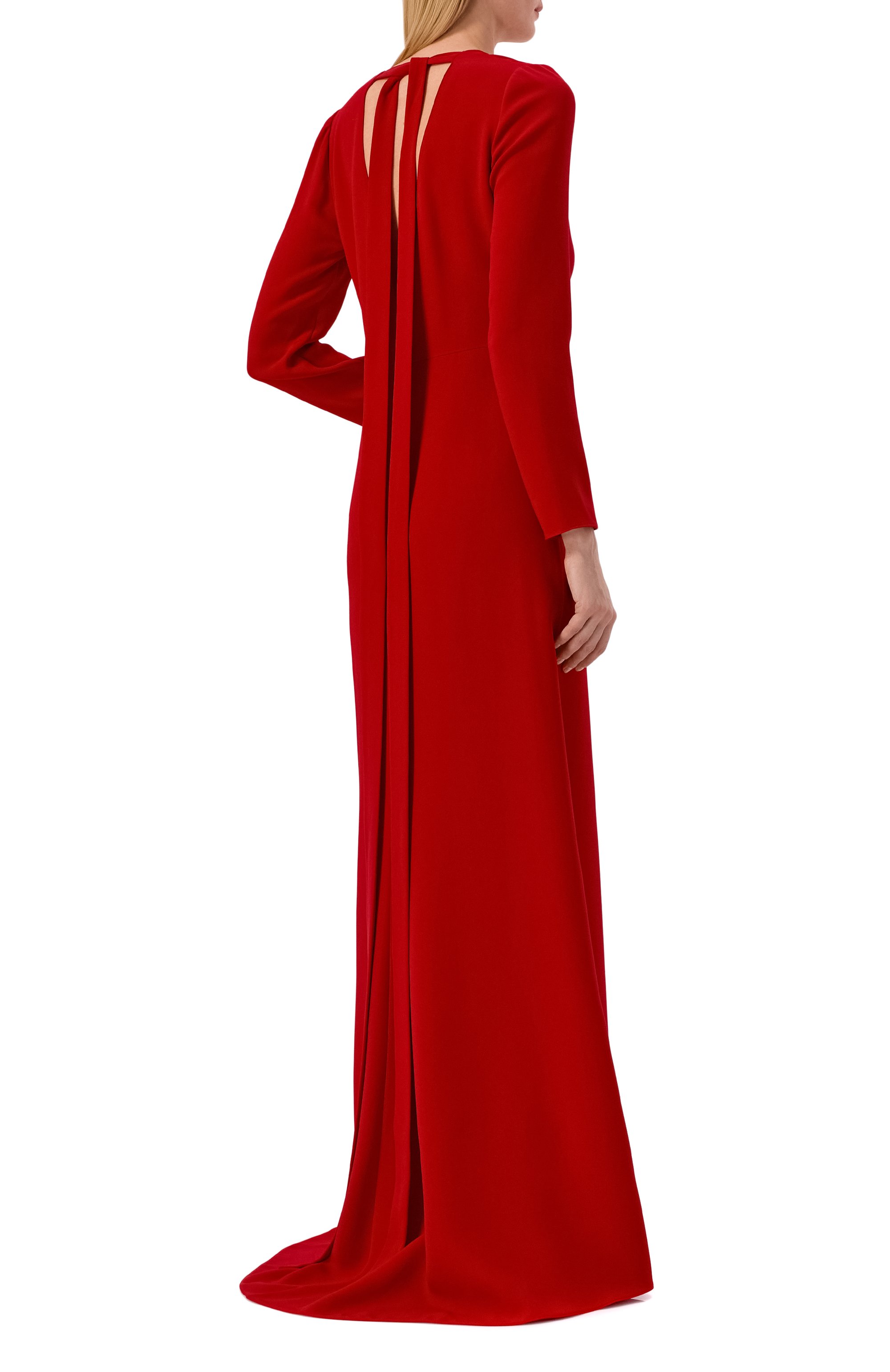 Шелковое платье VALENTINO красного цвета по цене 1355000 руб., арт. 8B3VDMY5/1MM, фото 3 Шелковое платье VALENTINO, арт. 8B3VDMY5/1MM, фото 3