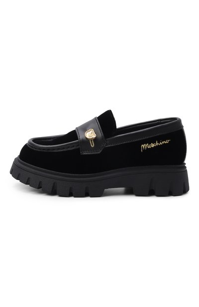 Лоферы MOSCHINO черного цвета по цене 26300 руб., арт. 84252/VAR1_002, фото 2 Лоферы MOSCHINO, арт. 84252/VAR1_002, фото 2