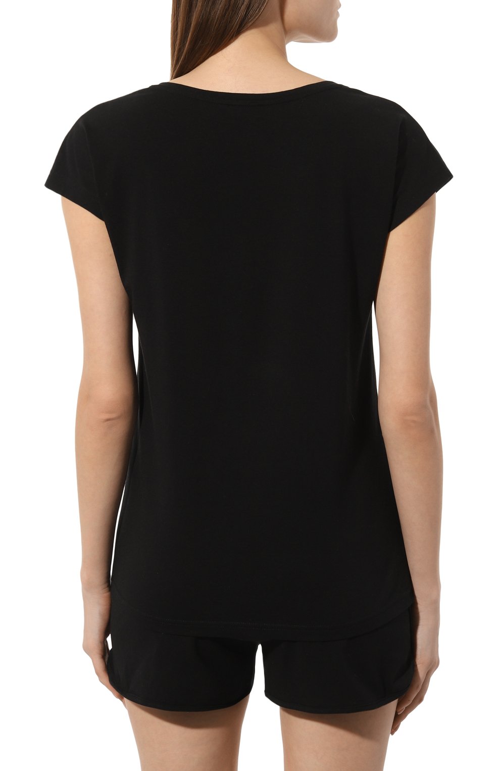 Хлопковая пижама EMPORIO ARMANI черного цвета по цене 11300 руб., арт. 164794/4R223, фото 4 Хлопковая пижама EMPORIO ARMANI, арт. 164794/4R223, фото 4
