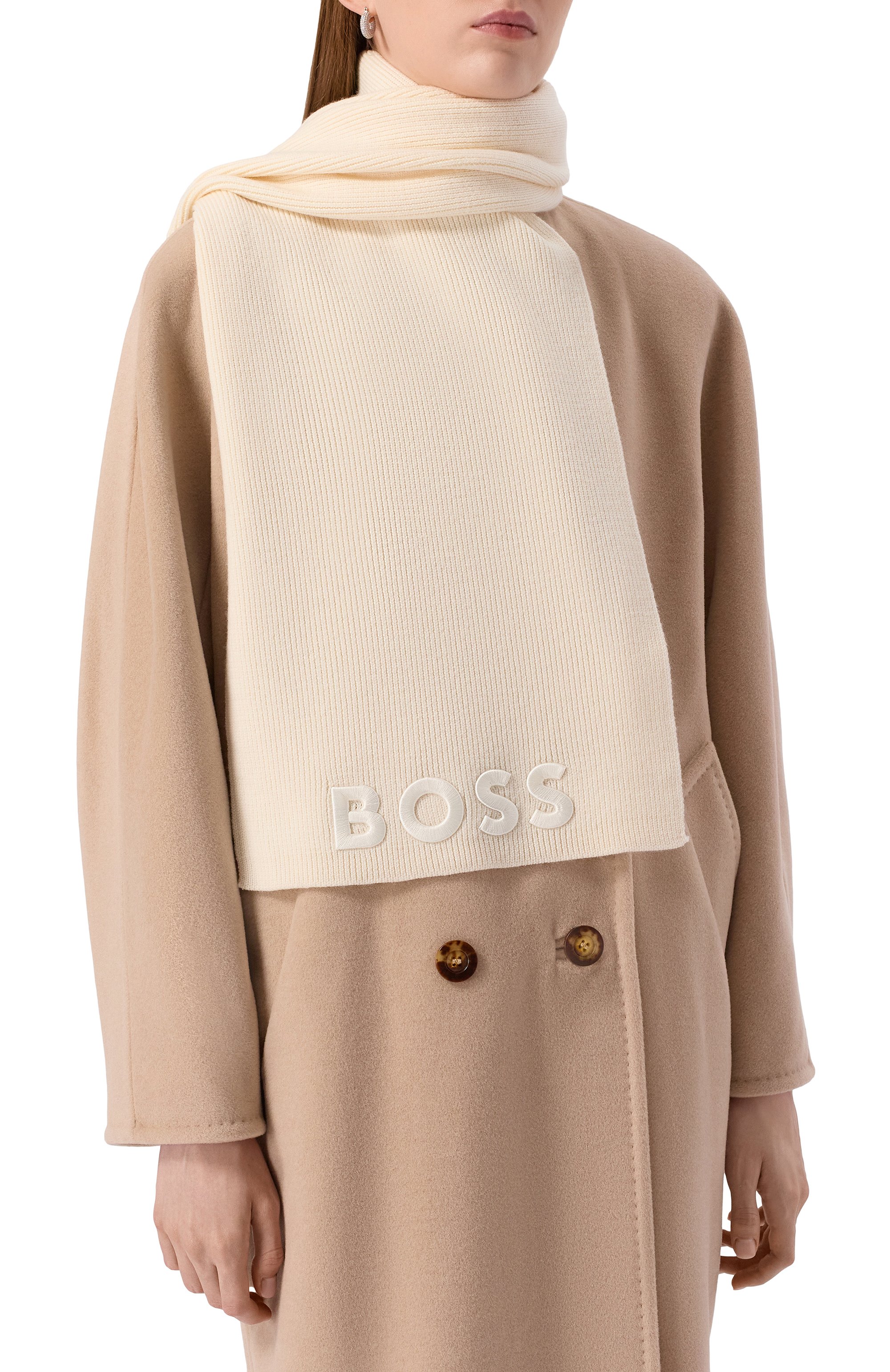 Шерстяной шарф BOSS, арт. 50497861, фото 2