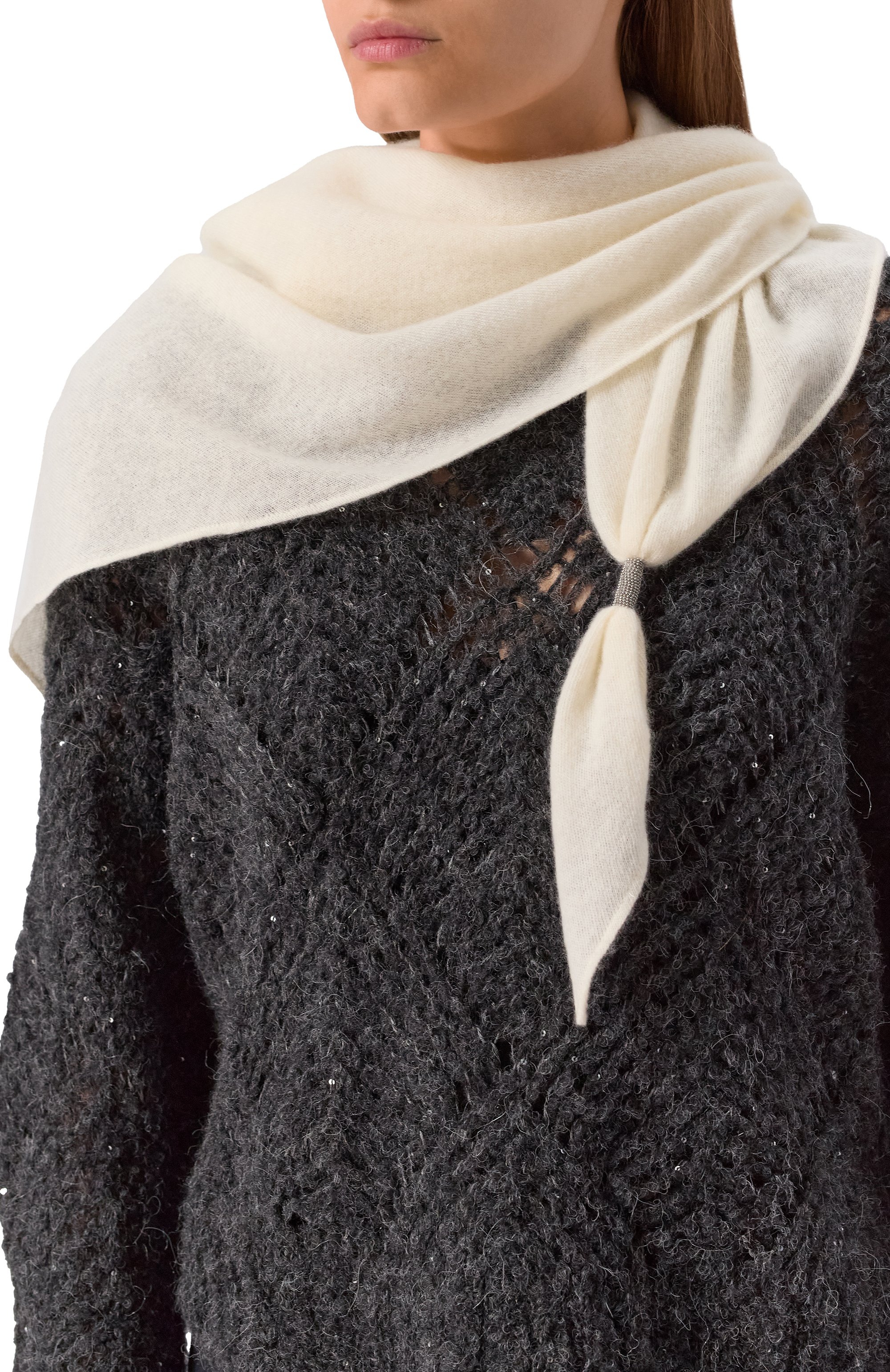 Кашемировый шарф BRUNELLO CUCINELLI, арт. MSCDFSW03P, фото 2