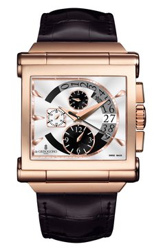 Мужские часы rose gold chrono DE GRISOGONO бесцветного цвета, арт. GRANDE CHRONO N02 | Фото 1 (Механизм: Авто�мат; Материал корпуса: Розовое золото; Региональные ограничения белый список (Axapta Mercury): Не проставлено; Нос: Не проставлено; Цвет циферблата: Серебристый)