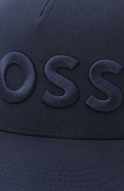Хлопковая бейсболка BOSS темно-синего цвета по цене 8995 руб., арт. 50536482, фото 3 Хлопковая бейсболка BOSS, арт. 50536482, фото 3