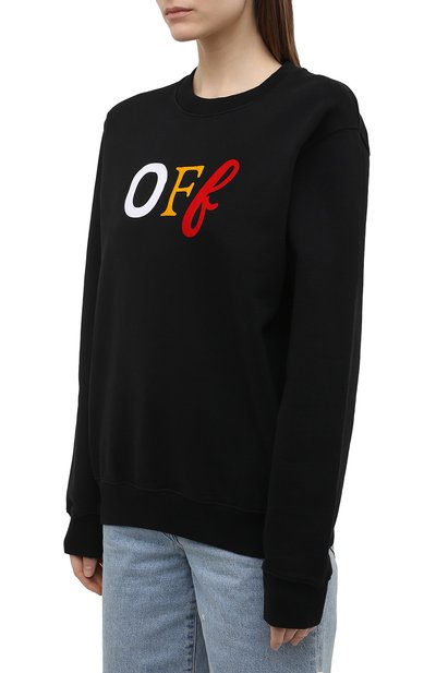 Хлопковый свитшот OFF-WHITE, арт. 0WBA055S21JER003, фото 3