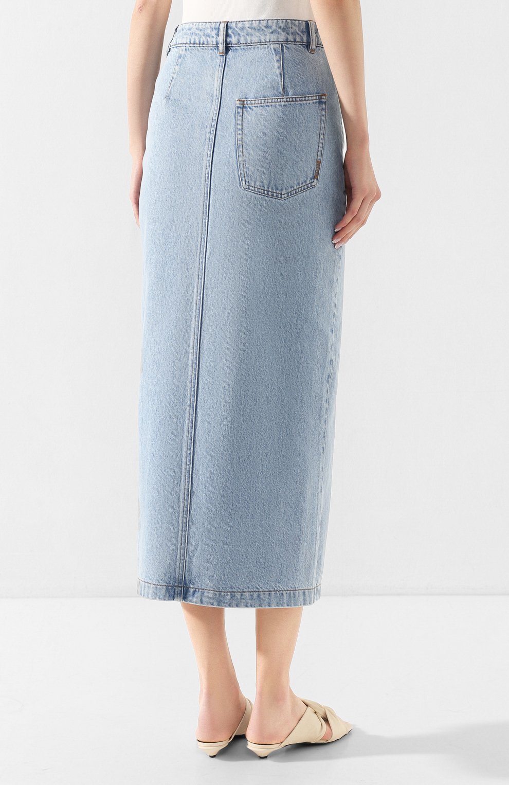 Джинсовая юбка NANUSHKA, арт. ZEFIR_BLUE WASH_RIGID DENIM, фото 4