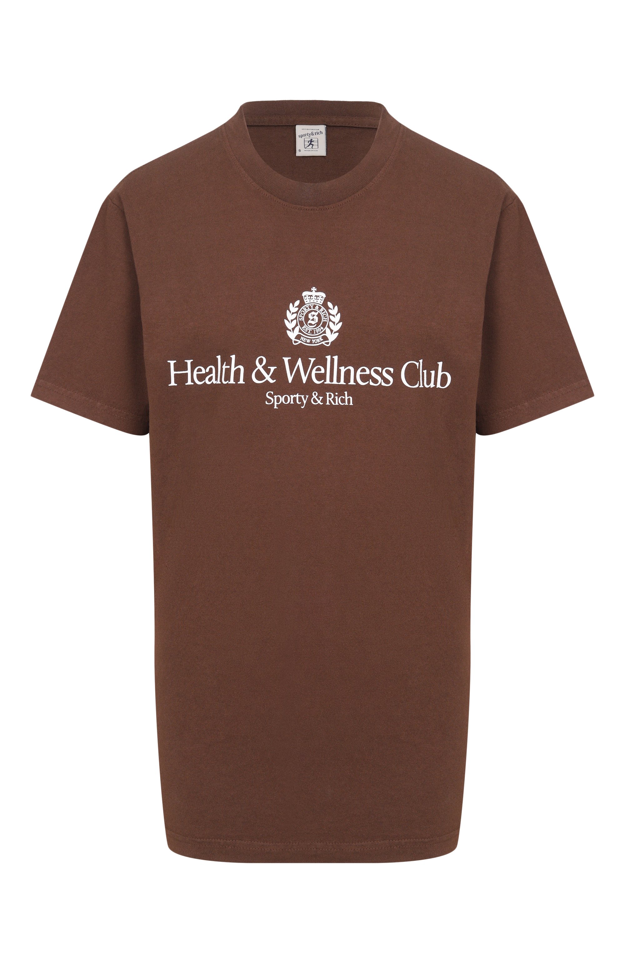 Хлопковая футболка SPORTY AND RICH, арт. T004365241BR03, фото 1