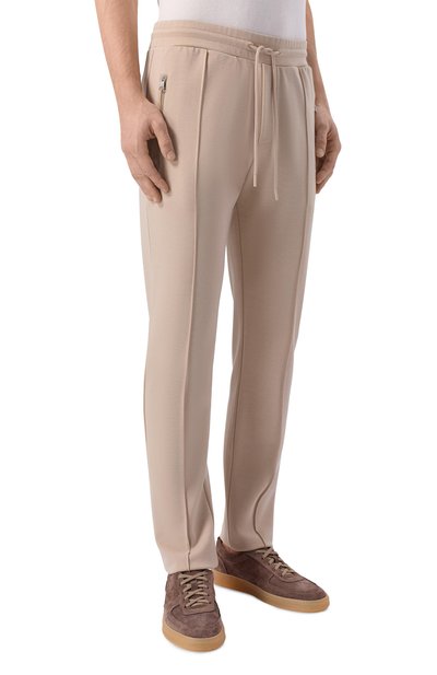 Брюки из вискозы PAUL&SHARK бежевого цвета по цене 49850 руб., арт. 26411810_001, фото 3 Брюки из вискозы PAUL&SHARK, арт. 26411810_001, фото 3