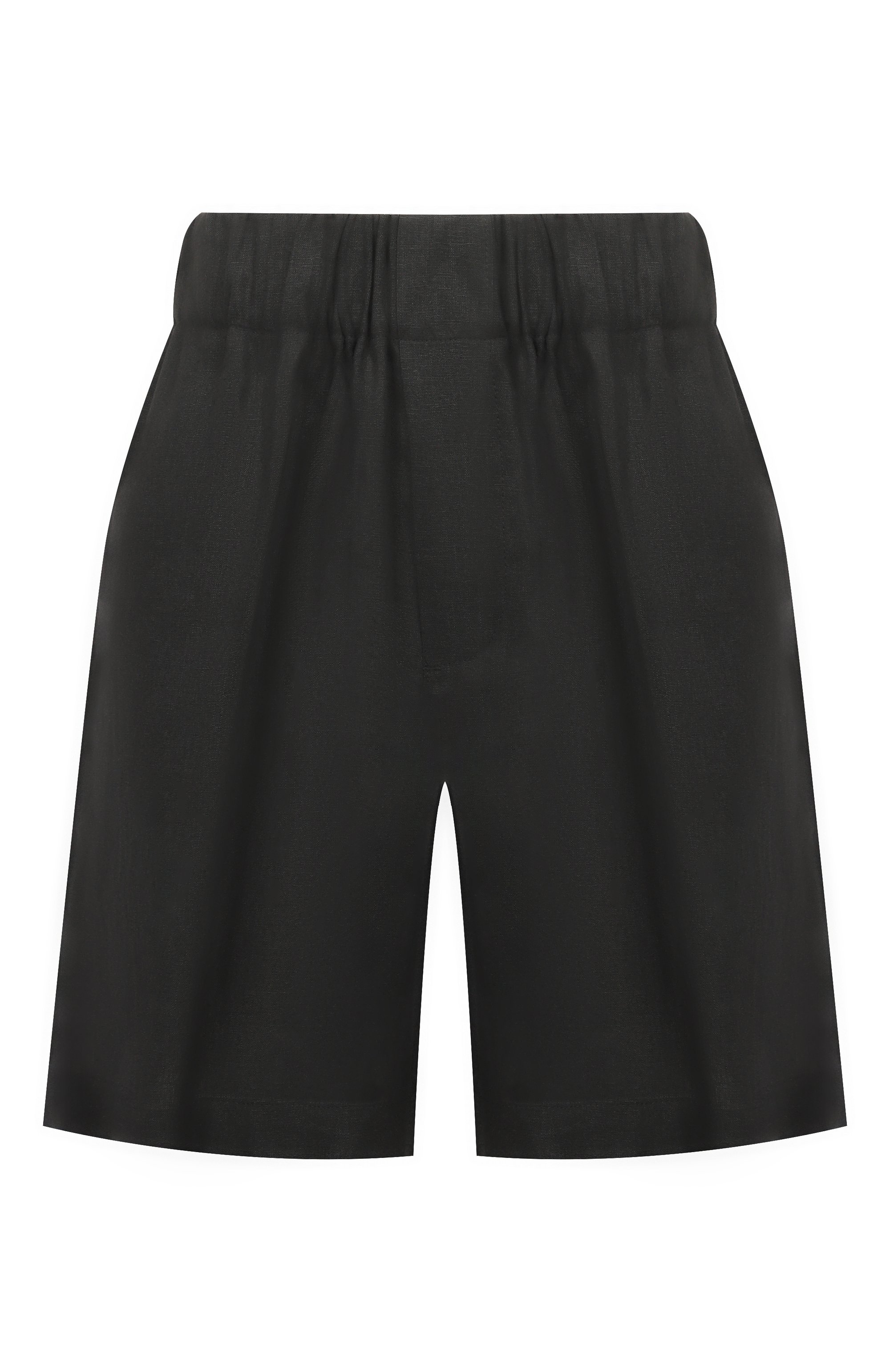 Шорты изо льна и вискозы HINNOMINATE черного цвета по цене 6860 руб., арт. HMABW02644, фото 1 Шорты изо льна и вискозы HINNOMINATE, арт. HMABW02644, фото 1