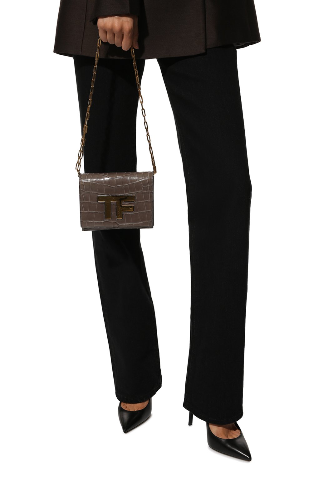 Сумка icon small из кожи крокодила TOM FORD, арт. L0767T/CSY, фото 2