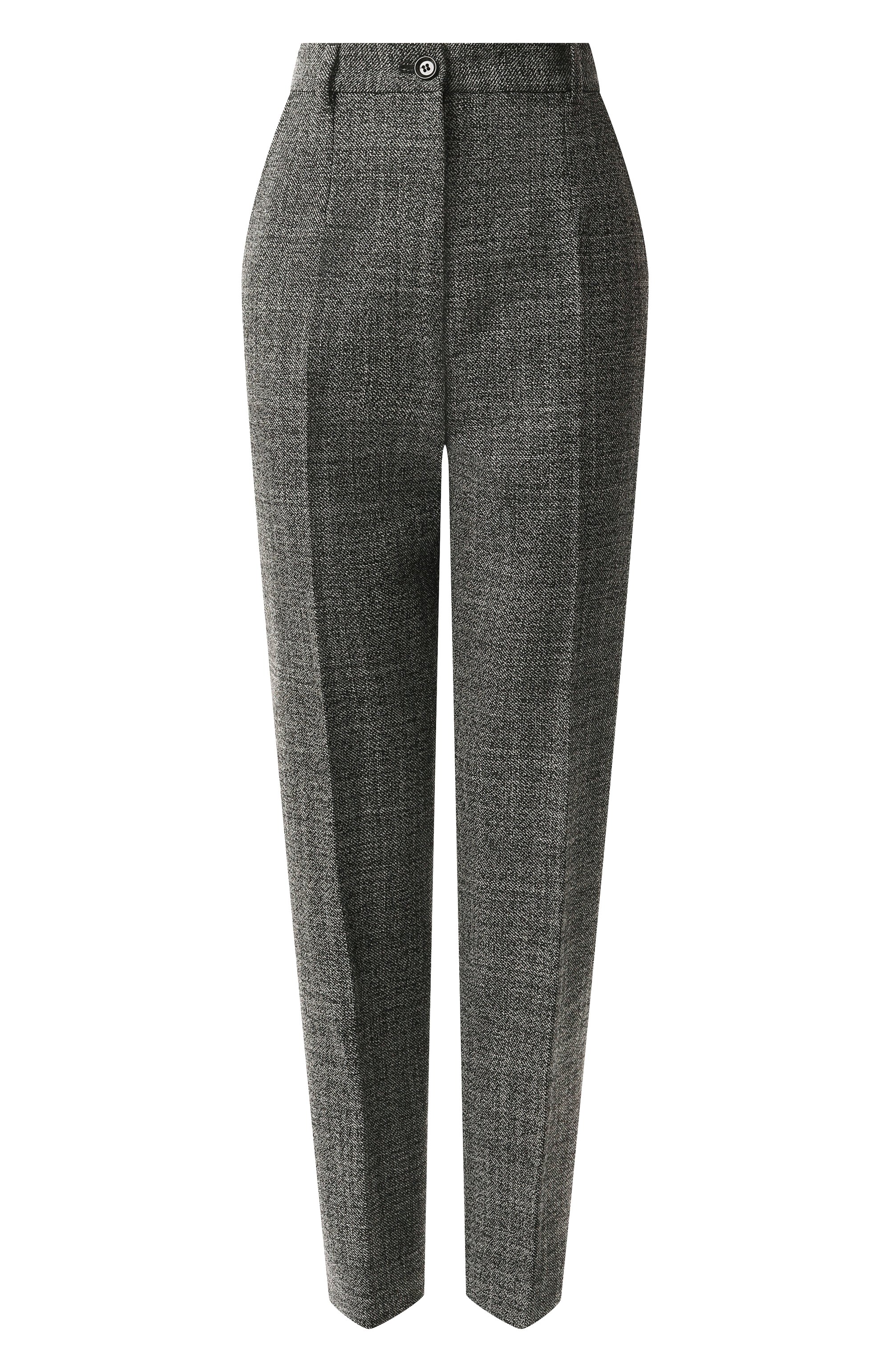 Шерстяные брюки DOLCE & GABBANA серого цвета по цене 95500 руб., арт. FTAM2T/FM2G4, фото 1 Шерстяные брюки DOLCE & GABBANA, арт. FTAM2T/FM2G4, фото 1