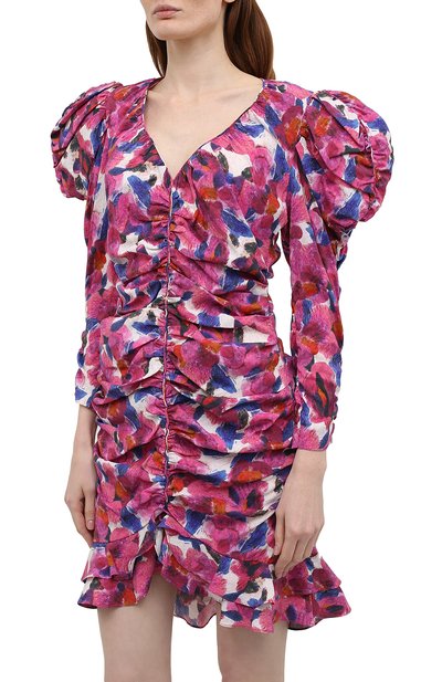 Платье из вискозы ISABEL MARANT разноцветного цвета по цене 104500 руб., арт. R01944-21E026I/MIREYA, фото 3 Платье из вискозы ISABEL MARANT, арт. R01944-21E026I/MIREYA, фото 3