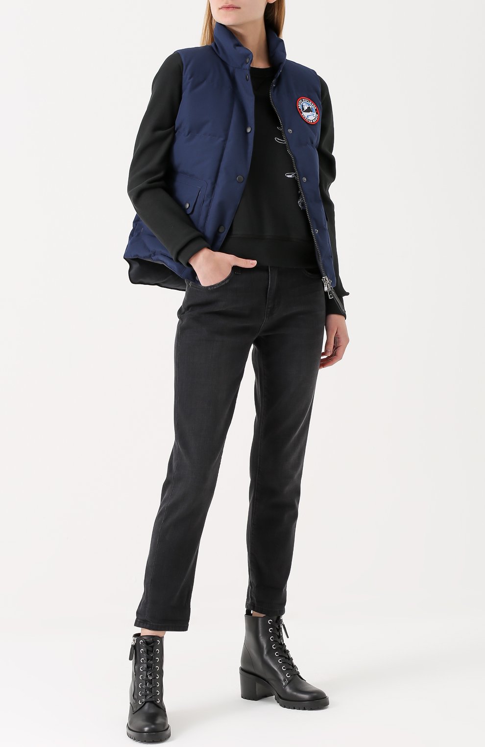 Пуховый стеганый жилет с логотипом бренда ARCTIC EXPLORER, арт. INDIG_NAVY_W, фото 2