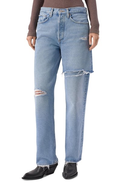 Джинсы amryn AGOLDE голубого цвета по цене 59900 руб., арт. A2721206, фото 3 Джинсы amryn AGOLDE, арт. A2721206, фото 3