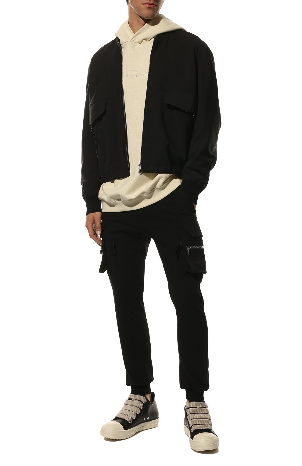 Кожаные кеды RICK OWENS, арт. RU02B2891/LP0W1, фото 2