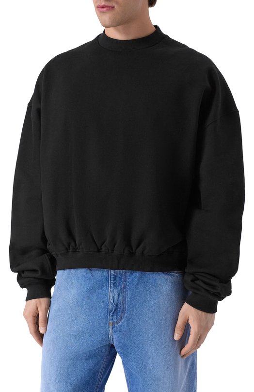 Хлопковый свитшот Dolce & Gabbana G9BVHT/G7PLA Чёрный  G9BVHT/G7PLA Фото 3