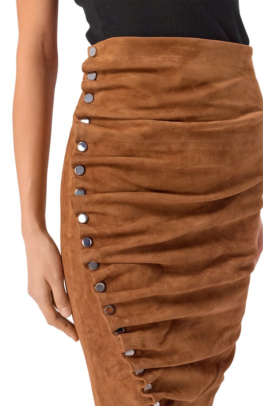 Замшевая юбка Jacob Lee WLS20116AW25G Коричневый  WLS20116AW25G Фото 5