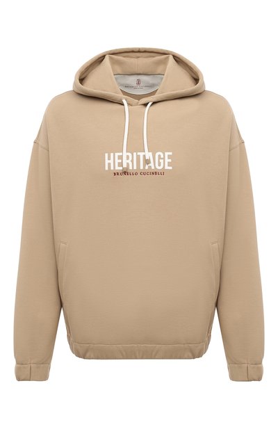 Мужской хлопковое худи BRUNELLO CUCINELLI, арт. MW8369028G