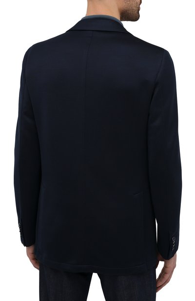 Шерстяной пиджак ZILLI темно-синего цвета по цене 427500 руб., арт. MNV-JC2F-2-E6041/0001, фото 4 Шерстяной пиджак ZILLI, арт. MNV-JC2F-2-E6041/0001, фото 4