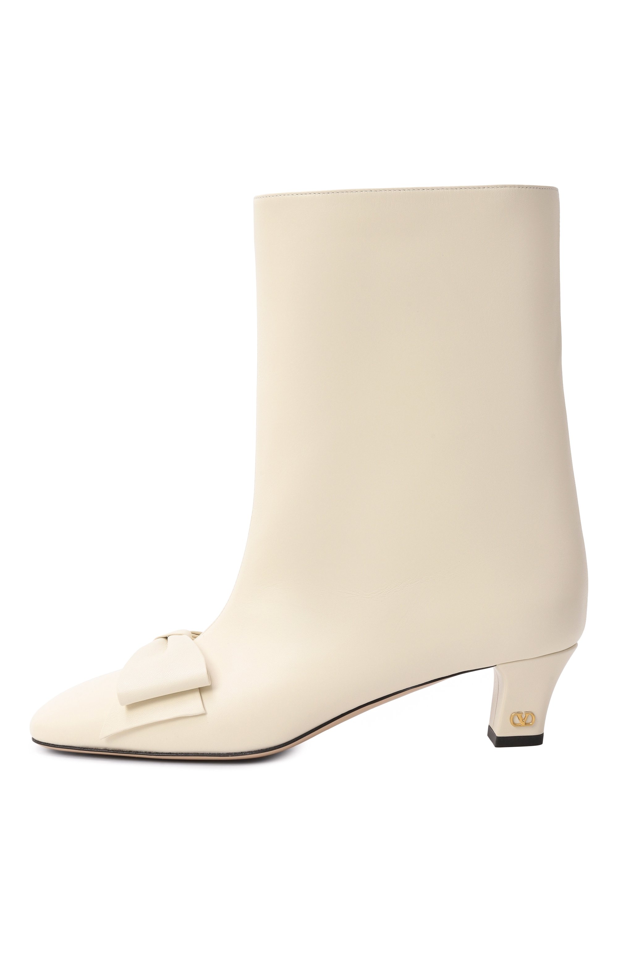 Кожаные ботильоны bowow 45 VALENTINO кремового цвета по цене 178500 руб., арт. 7W2S0MB1/DDT, фото 4 Кожаные ботильоны bowow 45 VALENTINO, арт. 7W2S0MB1/DDT, фото 4