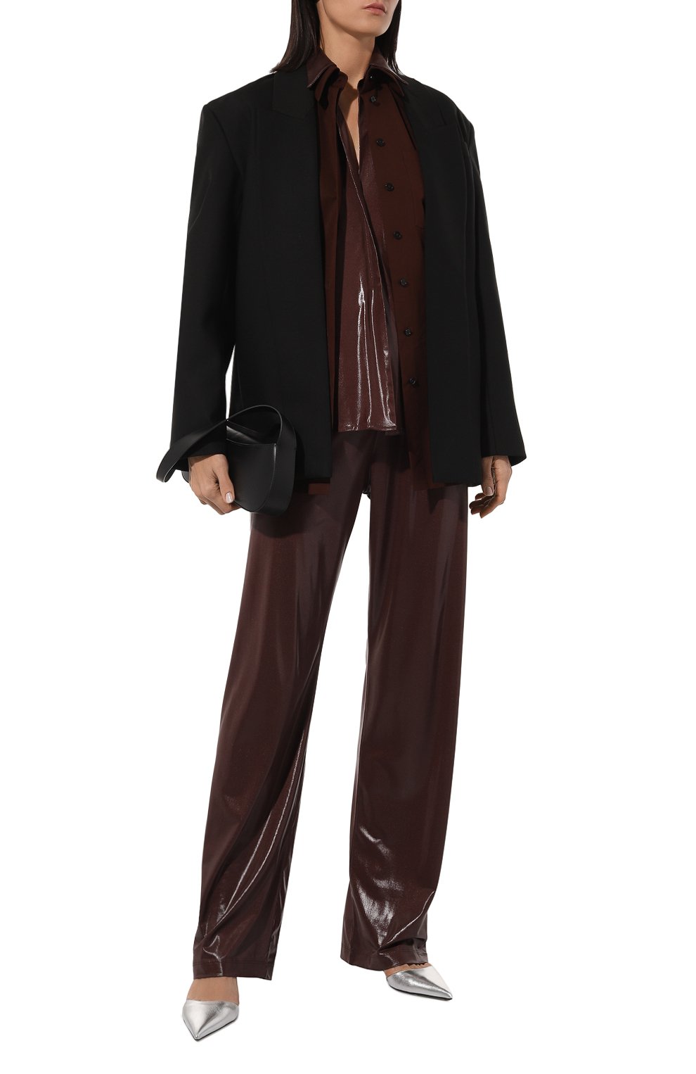 Блузка DRIES VAN NOTEN темно-коричневого цвета по цене 69950 руб., арт. 232-011105-7407, фото 2 Блузка DRIES VAN NOTEN, арт. 232-011105-7407, фото 2