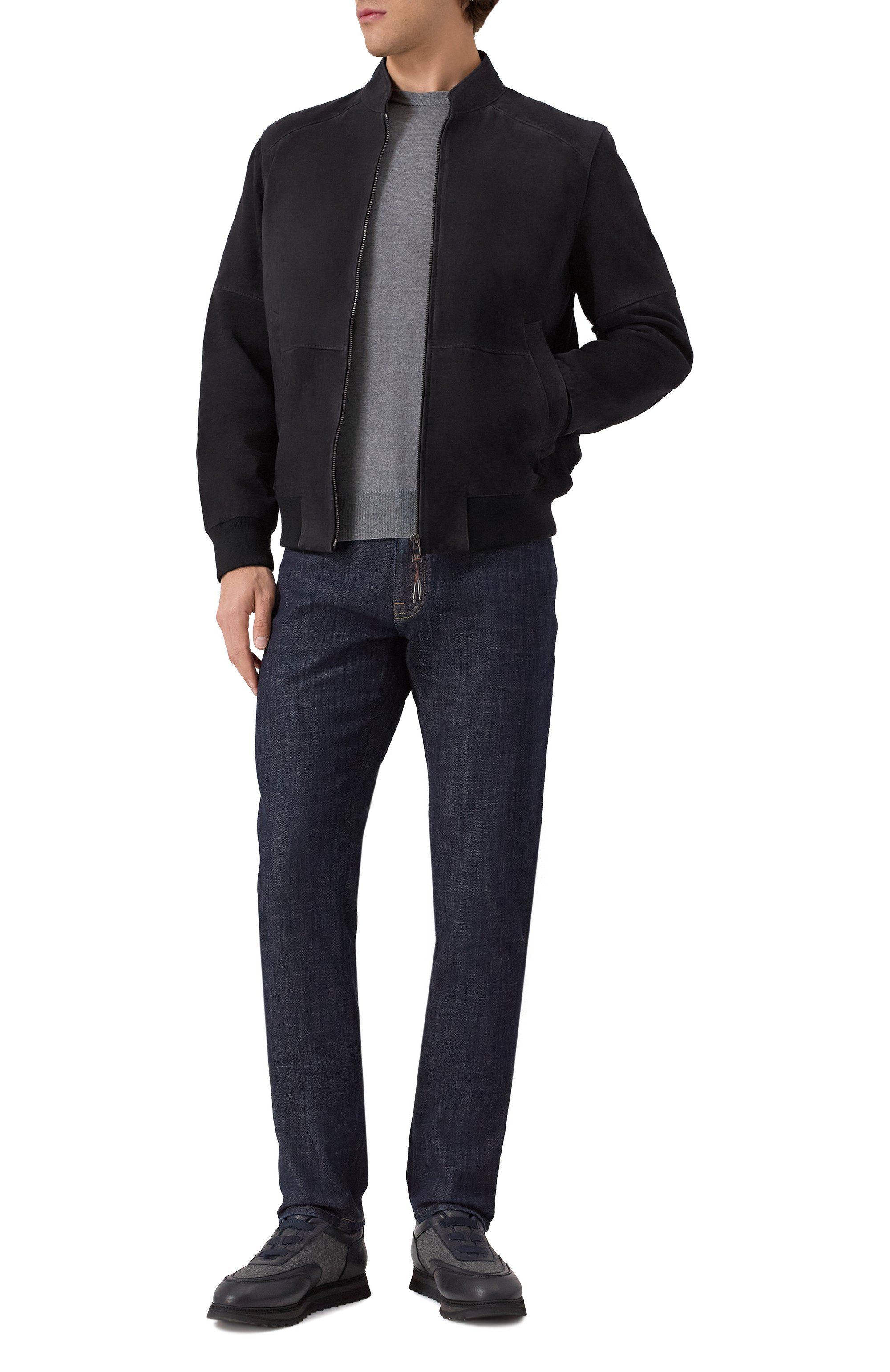 Замшевый бомбер WINDSOR, арт. B0RELL03-L/1300160L, фото 2