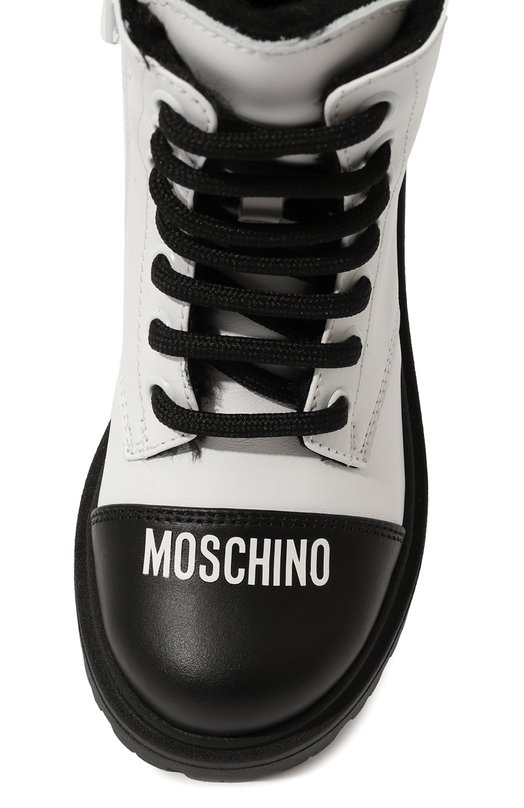 Кожаные ботинки Moschino Белый, фото 4
