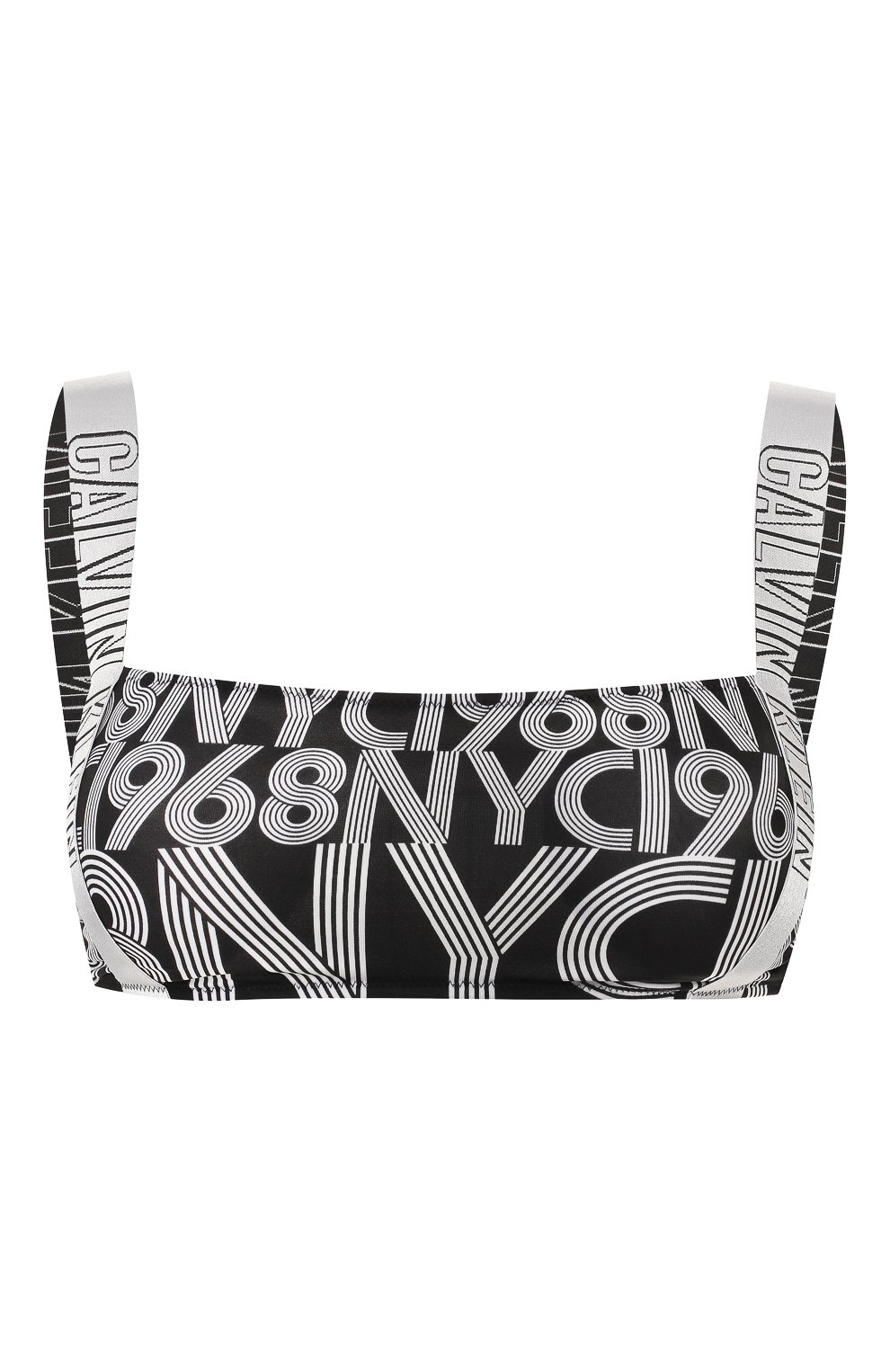 Бра-топ CALVIN KLEIN черно-белого цвета по цене 6145 руб., арт. KW0KW00817, фото 1 Бра-топ CALVIN KLEIN, арт. KW0KW00817, фото 1