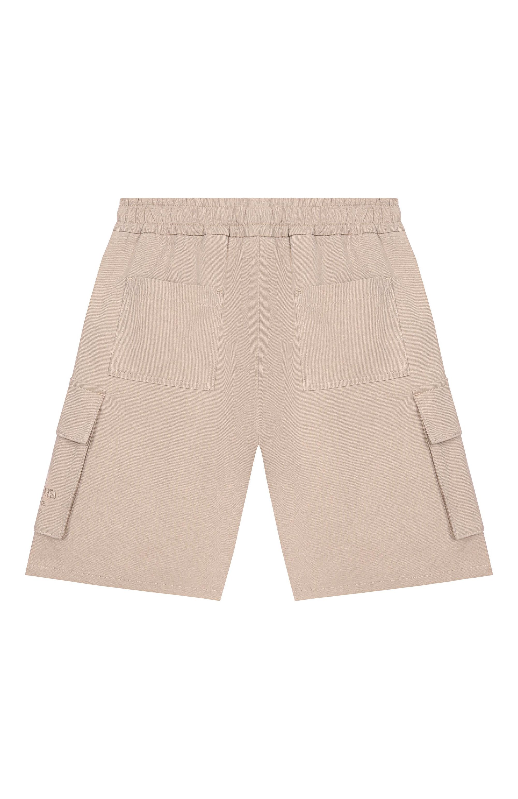 Хлопковые шорты-карго DOLCE & GABBANA бежевого цвета по цене 47800 руб., арт. L44Q01/FU63D_001, фото 2 Хлопковые шорты-карго DOLCE & GABBANA, арт. L44Q01/FU63D_001, фото 2