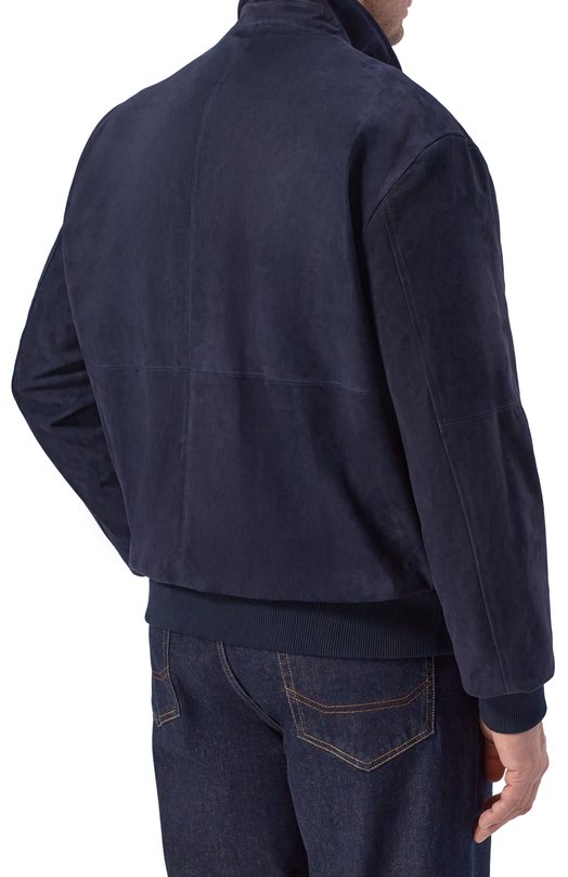 Замшевый бомбер Cortigiani 4AG651 Синий  4AG651 Фото 4