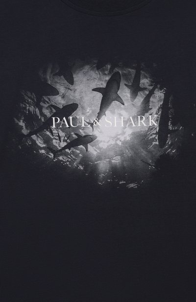 Хлопковая футболка PAUL & SHARK JUNIOR, арт. WMM00G/LAA53/10A-16A, фото 3