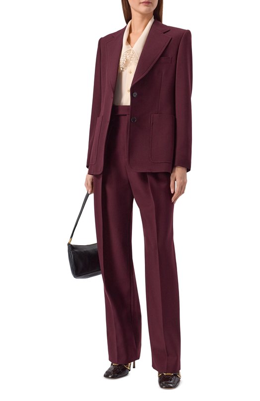 Шерстяной жакет Chloé CH26SVE75164 Фиолетовый  CH26SVE75164 Фото 2