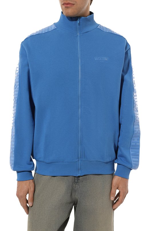 Хлопковая толстовка Moschino A1704/9410 Синий  A1704/9410 Фото 3