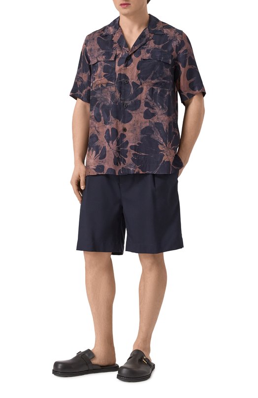 Рубашка из вискозы Dries Van Noten 251-020736-1027 Синий  251-020736-1027 Фото 2