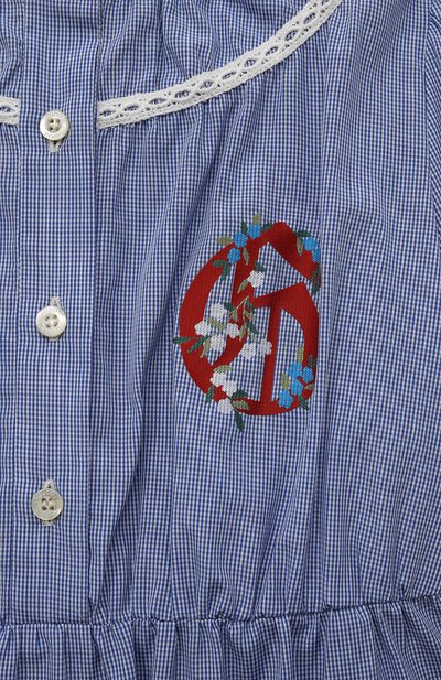 Хлопковое платье GUCCI синего цвета по цене 74750 руб., арт. 622184 ZABNG, фото 3 Хлопковое платье GUCCI, арт. 622184 ZABNG, фото 3