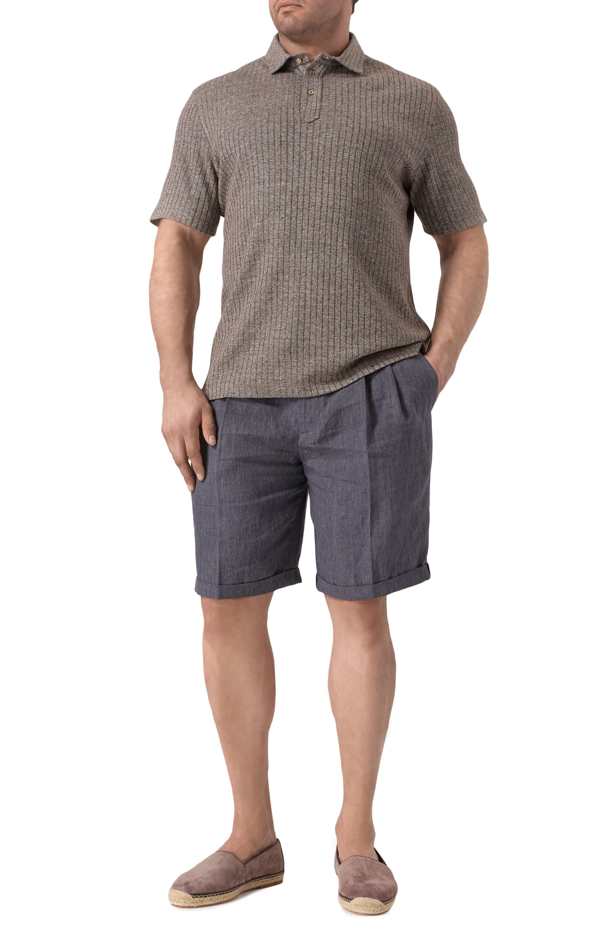 Льняные шорты BRUNELLO CUCINELLI, арт. MH248U0020, фото 2