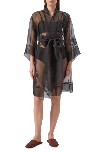 Шелковый халат CARINE GILSON, арт. SA0969SO, фото 3