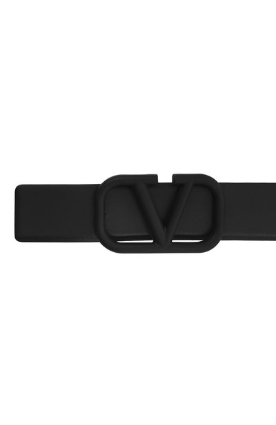Кожаный ремень VALENTINO черного цвета по цене 56100 руб., арт. VY2T0Q87/WQG, фото 3 Кожаный ремень VALENTINO, арт. VY2T0Q87/WQG, фото 3
